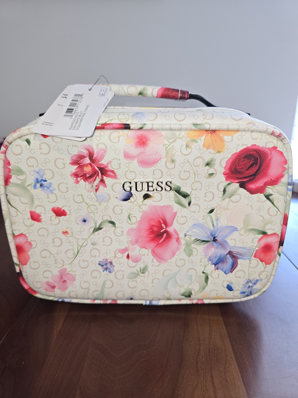 Guess White Floral 💐 Top Handle Insulated Lunch Bag, New with Tags!